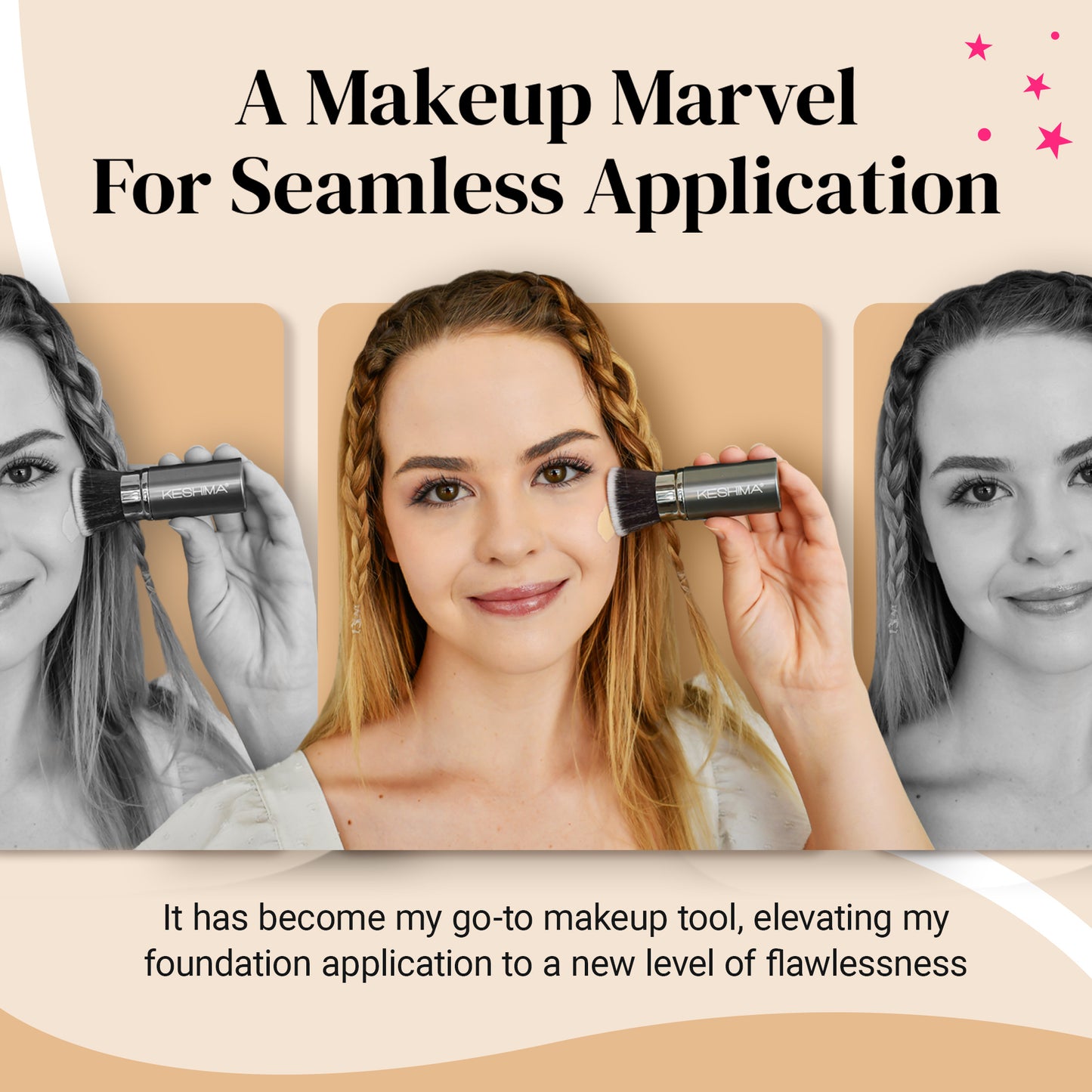 Retractable Flat Top Kabuki Brush