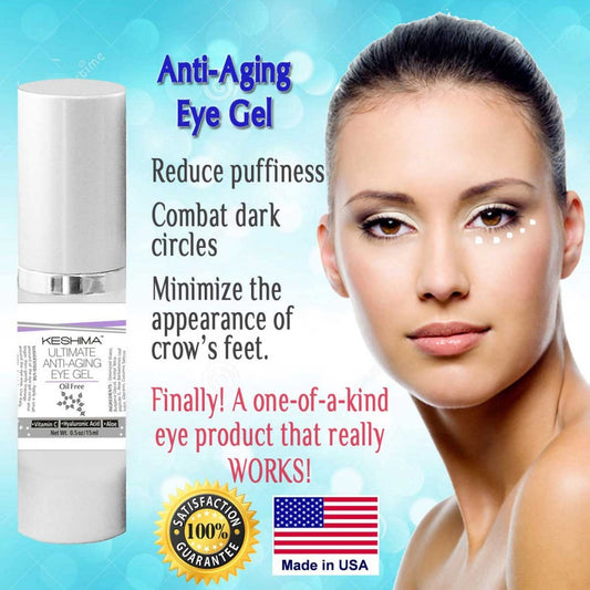 Keshima™’s Specially Formulated Ultimate Anti Aging Eye Gel Is Now On Amazon At 15% Discount