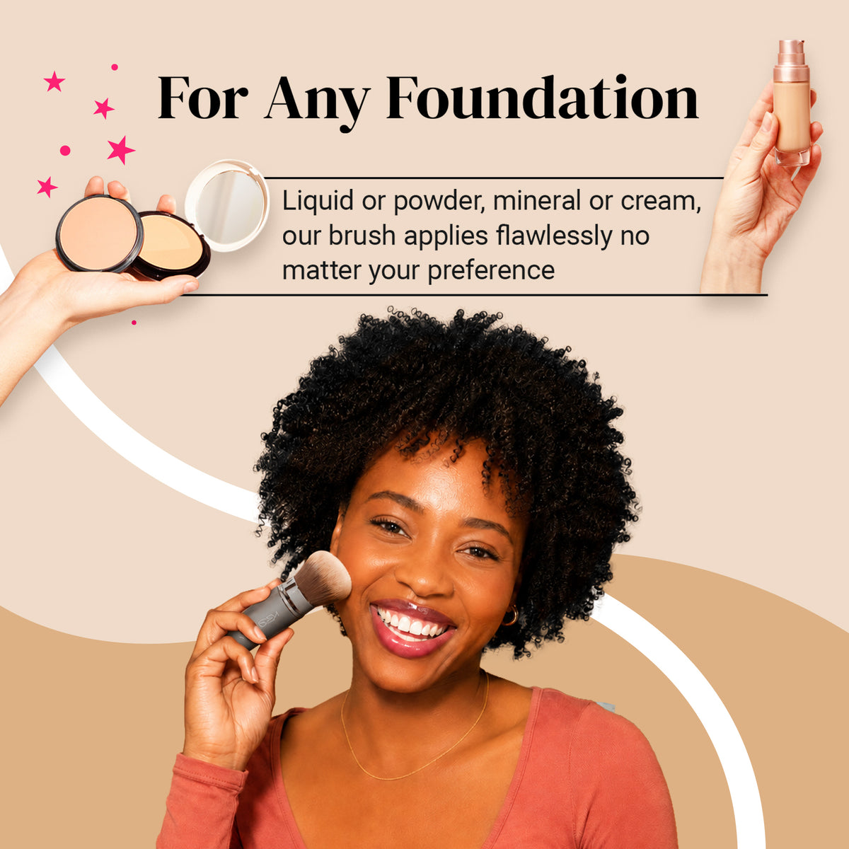 Retractable Flat Top Kabuki Brush