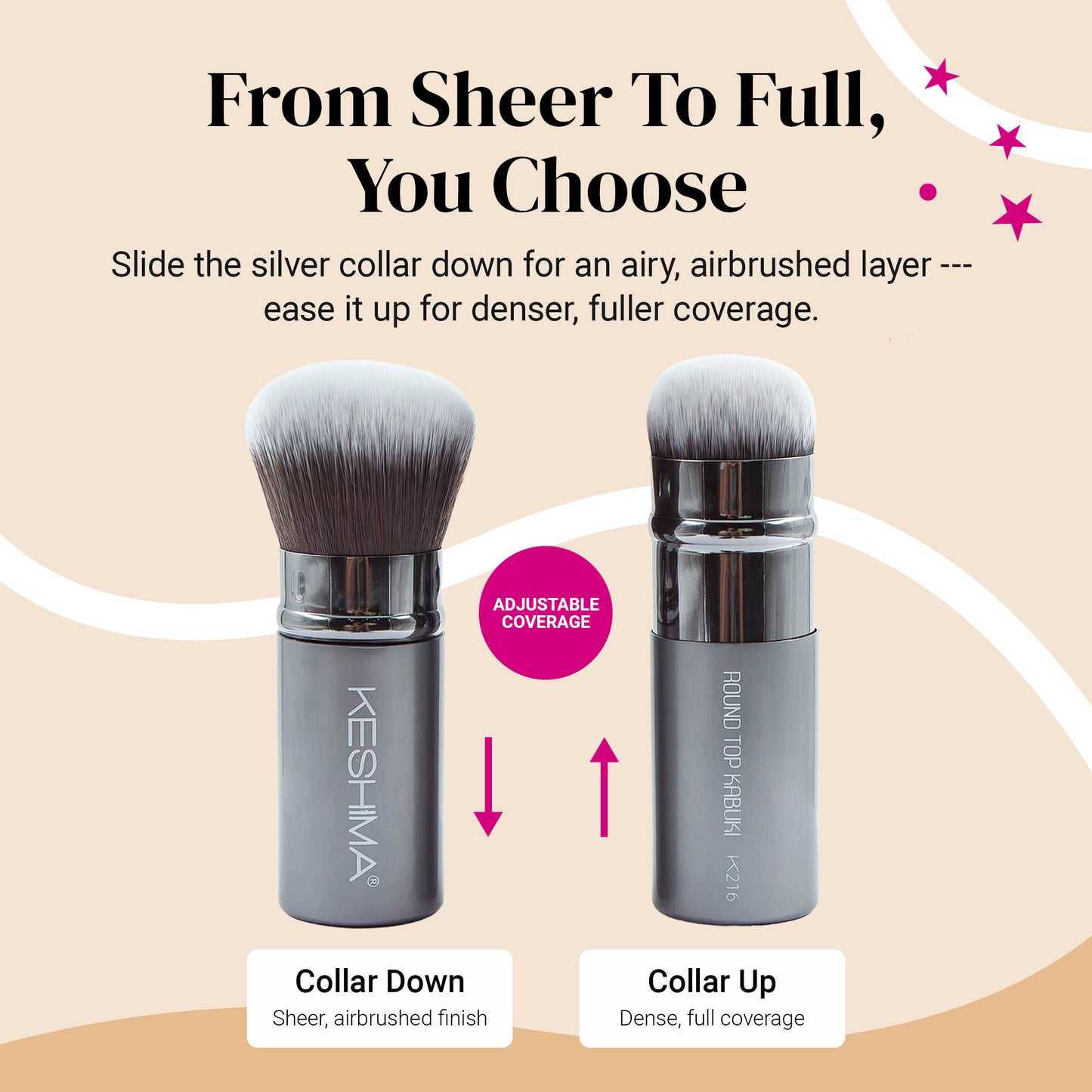 Retractable Flat Top Kabuki Brush