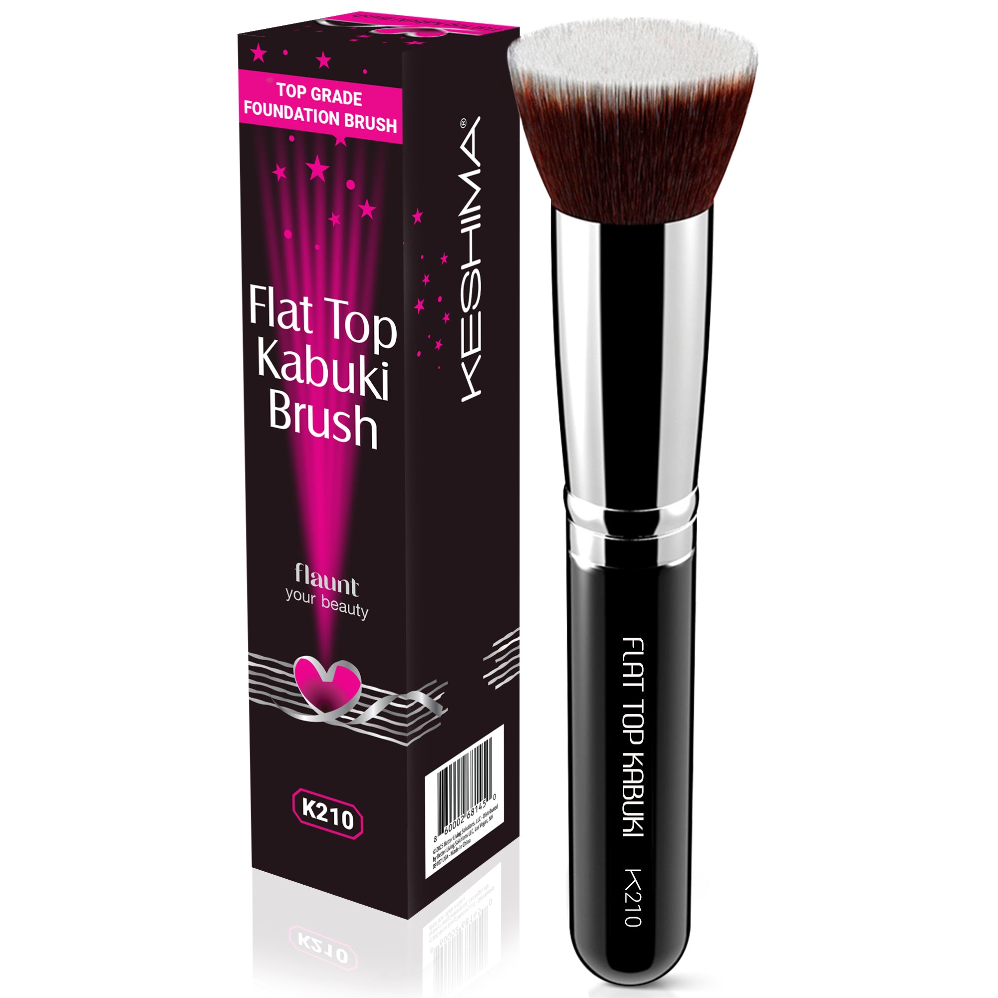 Kabuki Foundation Brush – Flat Top, Regular Size – Keshima