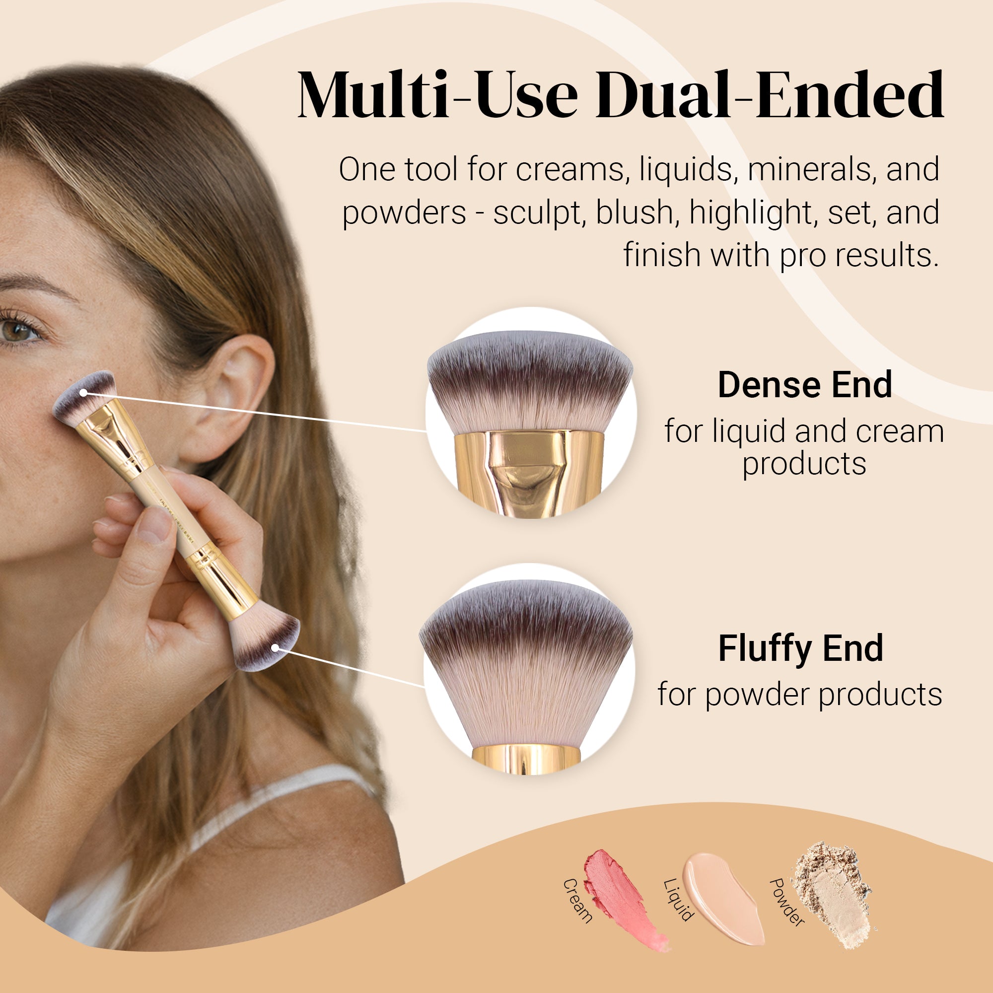 Dual-Ended Face Brush – Keshima