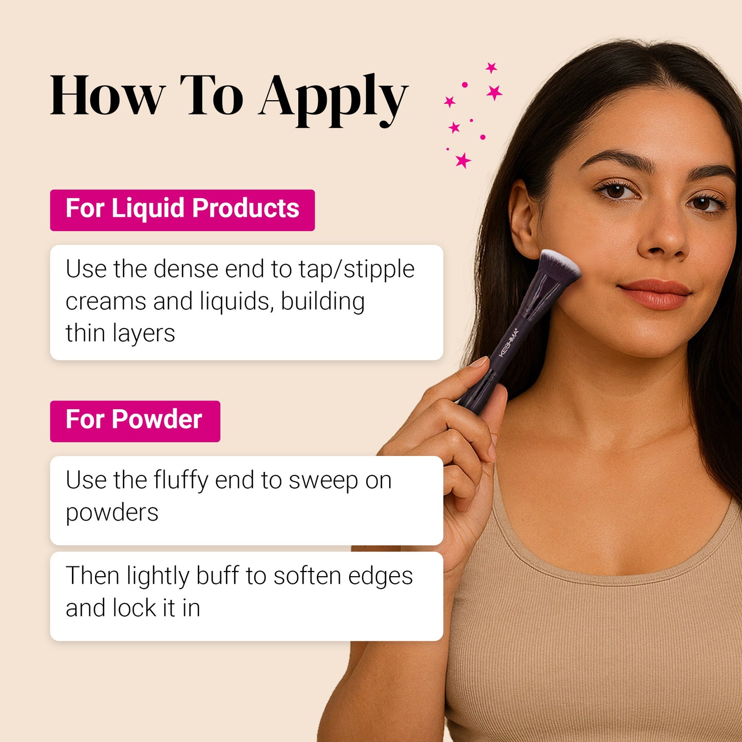 Keshima Dual-Ended Blush, Black