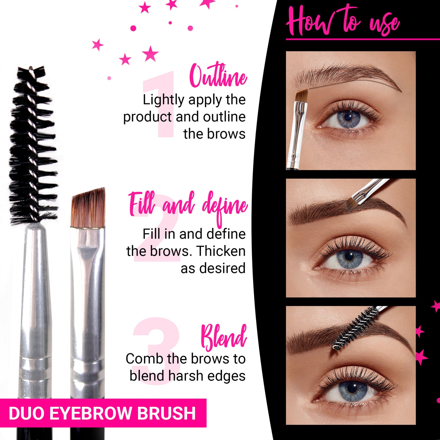 Duo Eyebrow Brush